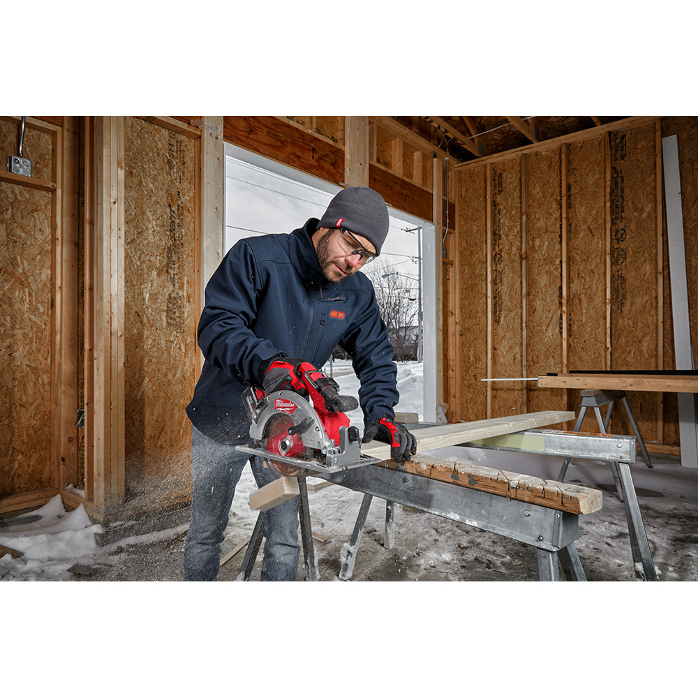 Milwaukee M12 Navy Blue Heated TOUGHSHELL Jacket Kit from Columbia Safety
