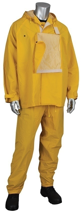 PIP HydroFR PVC Jacket with Hood and Bib Overalls from Columbia Safety