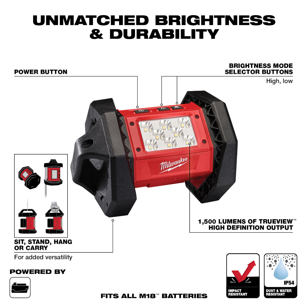 Milwaukee M18 ROVER Flood Light (Bare Tool) from Columbia Safety