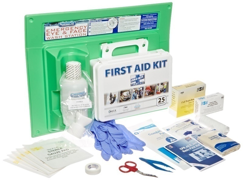 PacKit First Aid Kit & Eye Wash Station Single 16 oz.