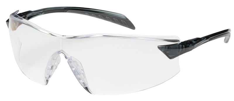 Bouton Radar Safety Glasses with Clear Lens and Gray Temple from Columbia Safety