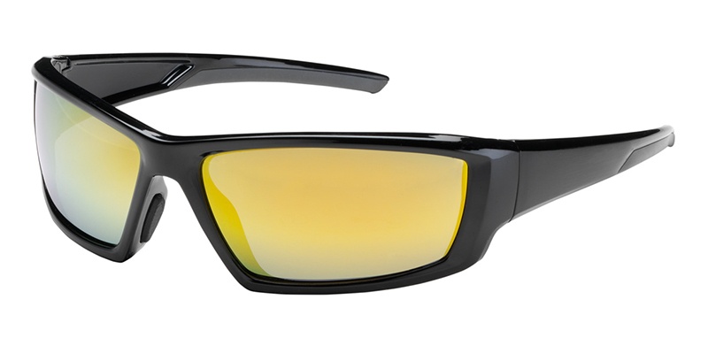 Bouton Sunburst Safety Glasses with Gold Mirror Lens and Black Frame 250-47-0007 from Columbia Safety