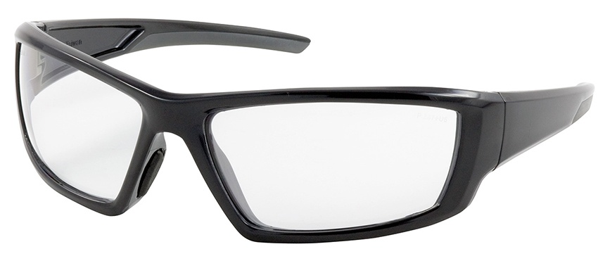 Bouton Sunburst Safety Glasses with Clear Lens and Black Frame from Columbia Safety
