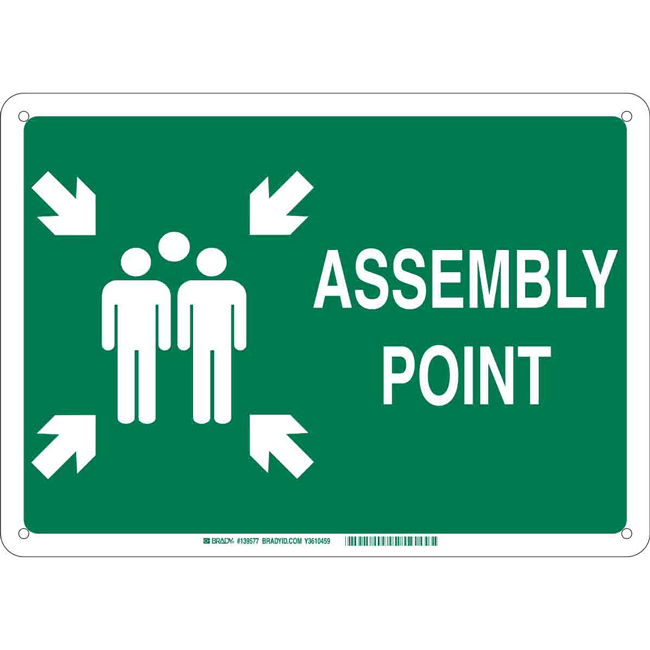 Brady Assembly Point Sign from Columbia Safety