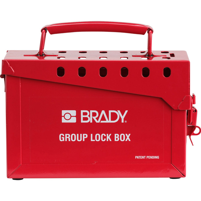 Brady Red Metal Portable Group Lockout Box from Columbia Safety