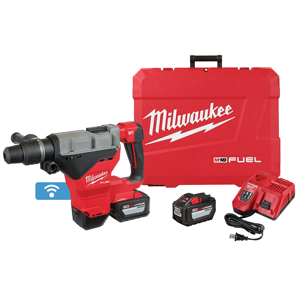 Milwaukee M18 FUEL 1-3/4 Inch SDS MAX Rotary Hammer Kit with 12.0 Battery from Columbia Safety