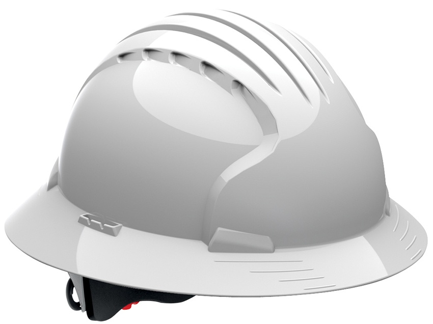 JSP 6161V Evolution Deluxe Full Brim Vented Hard Hat White from Columbia Safety