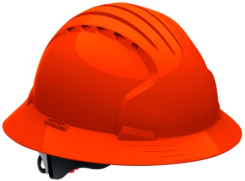JSP 6161V Evolution Deluxe Full Brim Vented Hard Hat Orange from Columbia Safety