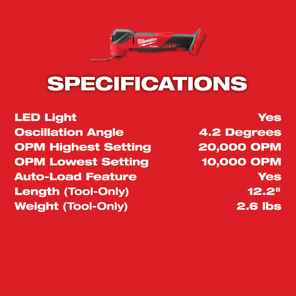 Milwaukee M18 FUEL Oscillating Multi-Tool (Tool Only) from Columbia Safety