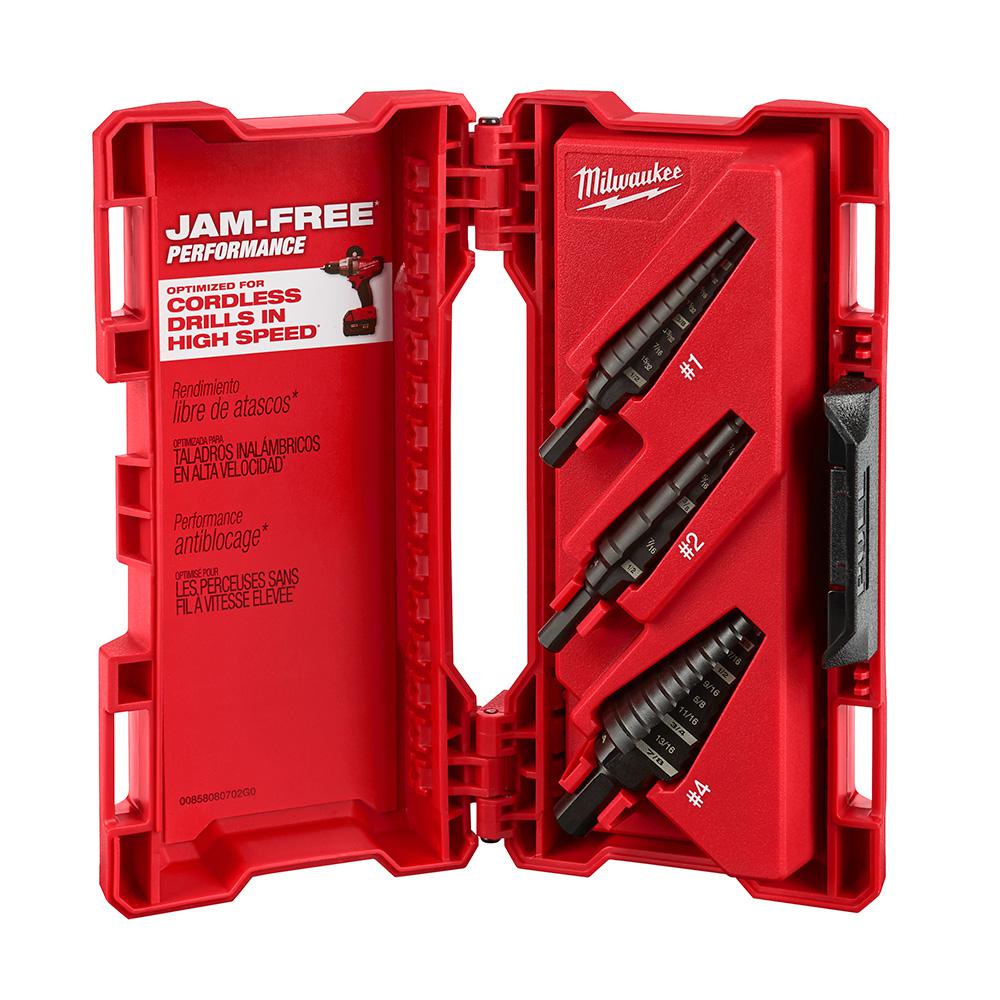 Milwaukee Step Drill Bit 3-Piece Set from Columbia Safety