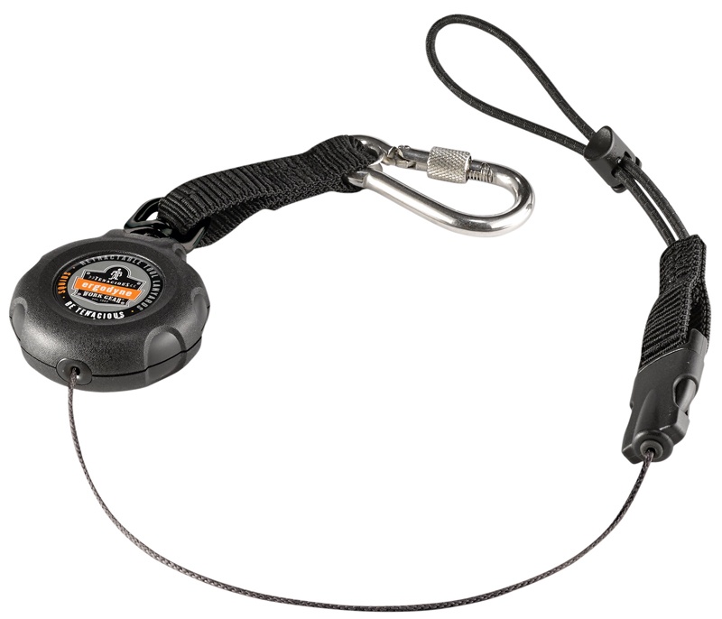 Ergodyne Squids 3001 Retractable Single Carabiner Tool Lanyard with Loop End from Columbia Safety