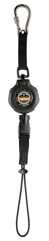 Ergodyne Squids 3001 Retractable Single Carabiner with Loop End 2 lb Tool Lanyard from Columbia Safety