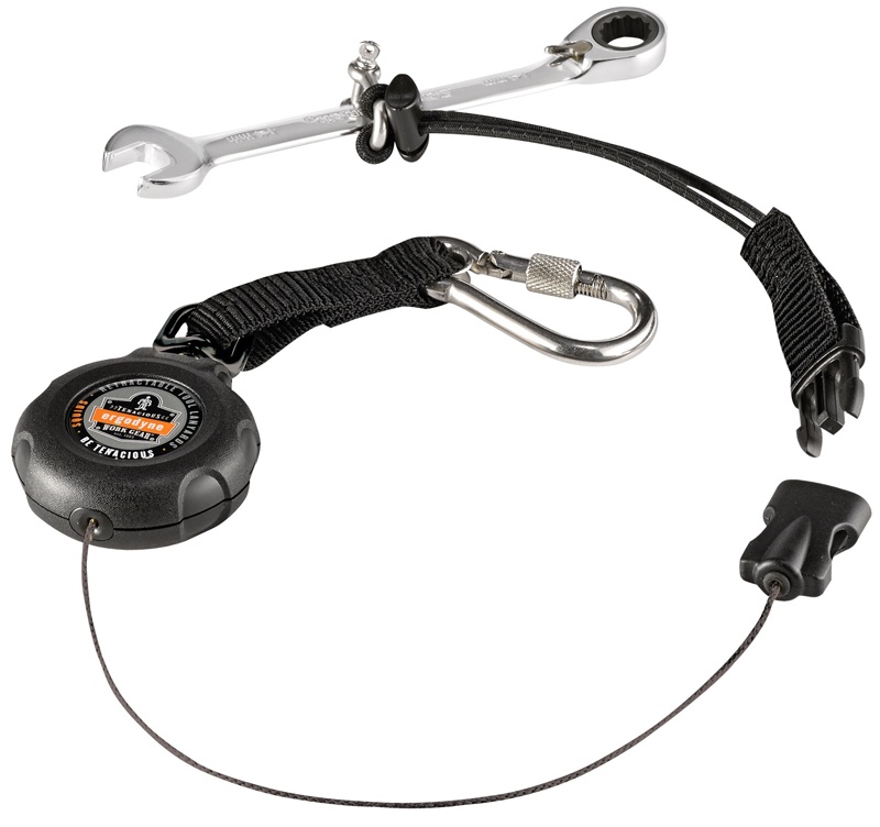 Ergodyne Squids 3001 Retractable Single Carabiner with Loop End 2 lb Tool Lanyard from Columbia Safety