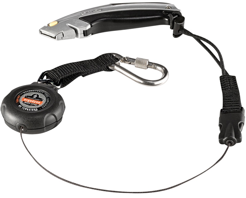 Ergodyne Squids 3001 Retractable Single Carabiner Tool Lanyard with Loop End from Columbia Safety