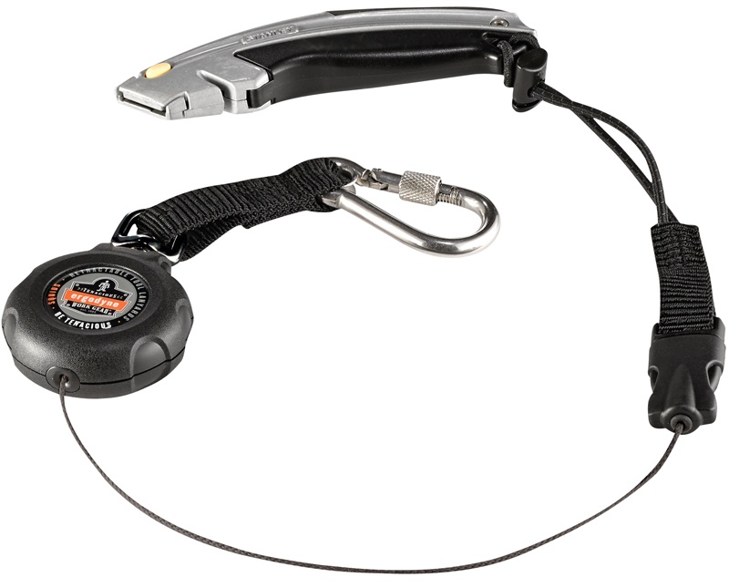 Ergodyne Squids 3001 Retractable Single Carabiner with Loop End 2 lb Tool Lanyard from Columbia Safety