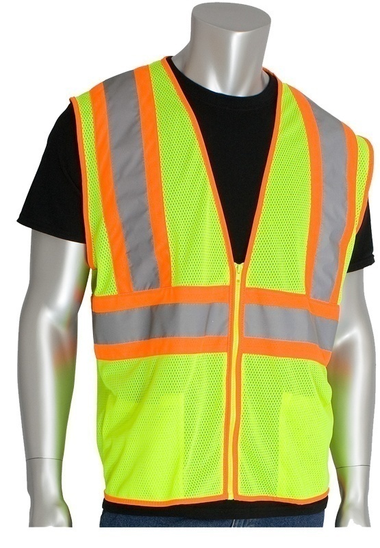 PIP ANSI Class 2 Two Tone Yellow Mesh Vest from Columbia Safety