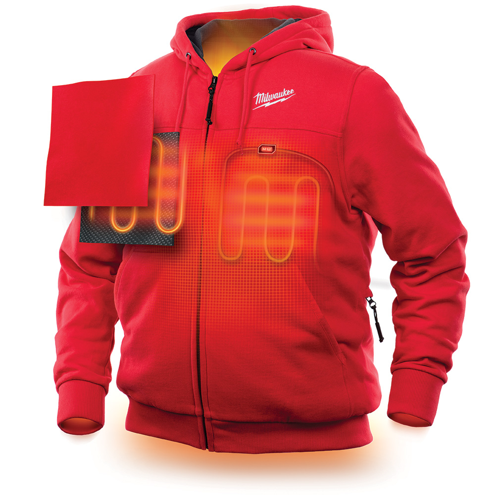 Milwaukee M12 Heated Hoodie Kit (Red) from Columbia Safety