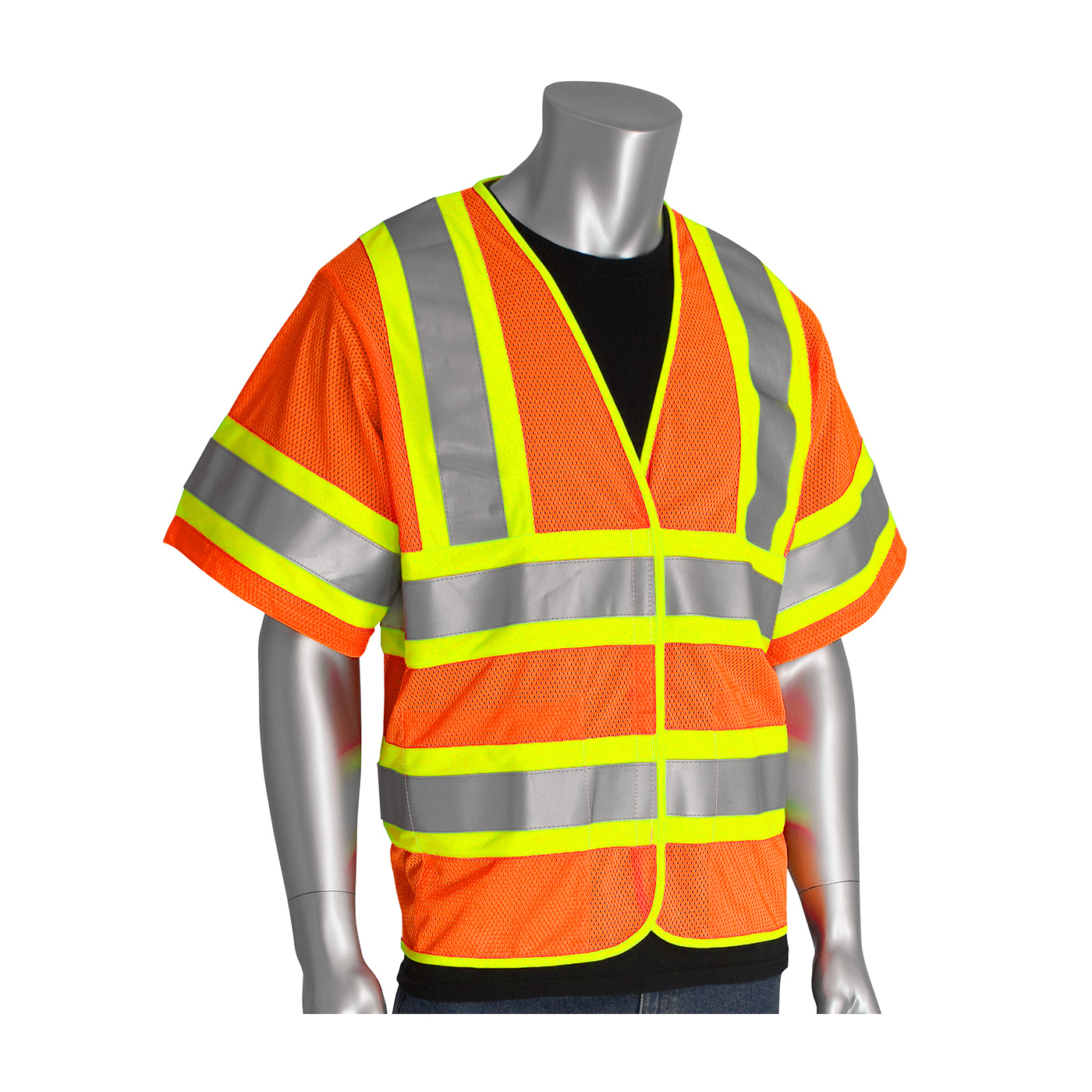 PIP ANSI Type R Class 3 FR Treated Orange Two-Tone Mesh Vest from Columbia Safety