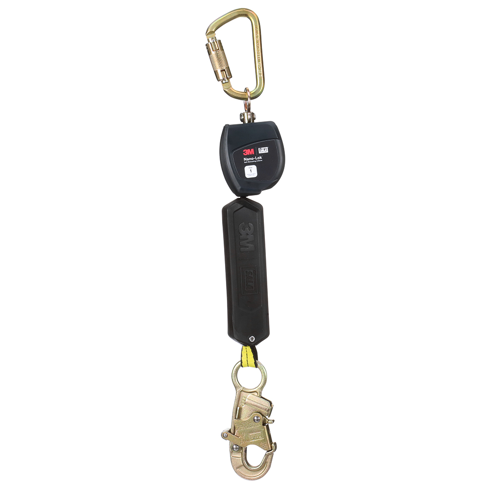 3M DBI-SALA Class 1 Overhead Mount Nano-Lok Personal Self-Retracting Lifeline with Anchor Hook from Columbia Safety