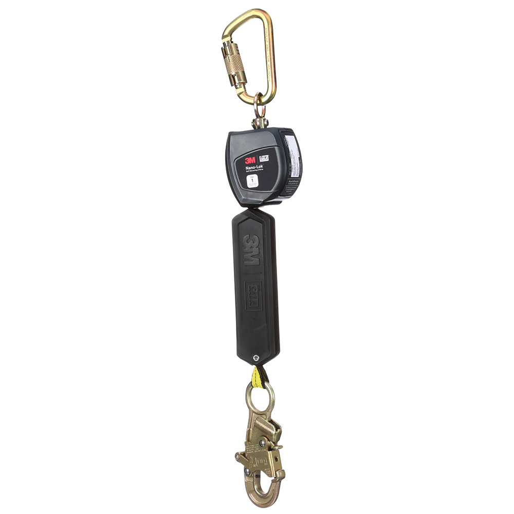 3M DBI-SALA Class 1 Overhead Mount Nano-Lok Personal Self-Retracting Lifeline with Anchor Hook from Columbia Safety