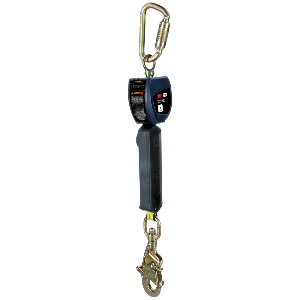 3M DBI-SALA Class 1 Overhead Mount Nano-Lok Personal Self-Retracting Lifeline with Anchor Hook from Columbia Safety