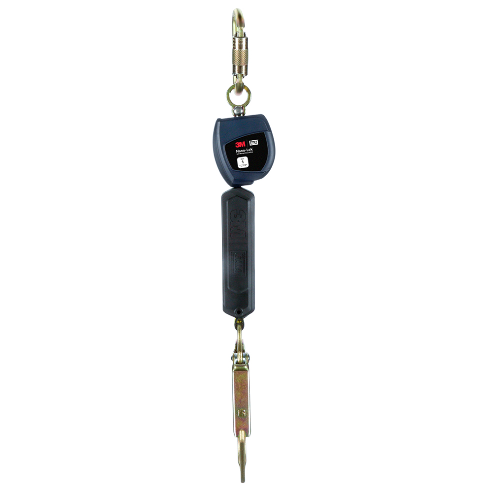 3M DBI-SALA Class 1 Overhead Mount Nano-Lok Personal Self-Retracting Lifeline with Anchor Hook from Columbia Safety