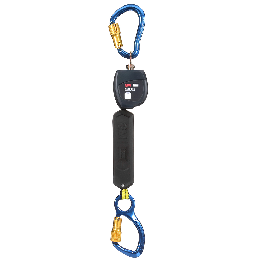 3M DBI-SALA Class 1 Overhead Mount Nano-Lok Personal Self-Retracting Lifeline with Anchor Hook from Columbia Safety