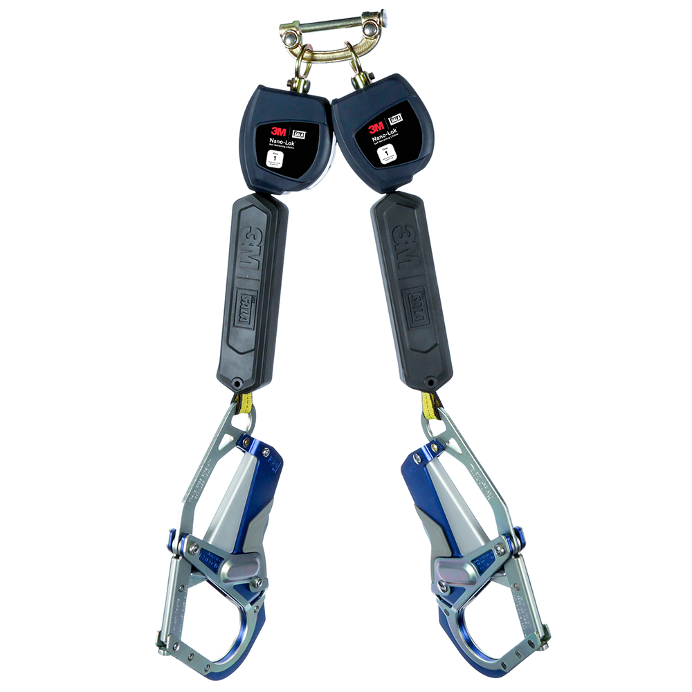 3M DBI-SALA Class 1 Direct Mount Nano-Lok Personal Twin-Leg Self-Retracting Lifeline from Columbia Safety