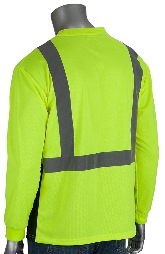 PIP ANSI Type R Class 2 50+ UPF Short Sleeve Lime T-Shirt from Columbia Safety