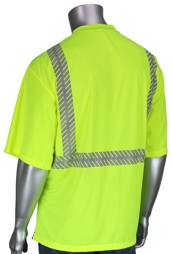 PIP ANSI Type R Class 2 50+ UPF Insect Repelling Lime Short Sleeve T-Shirt (General) from Columbia Safety