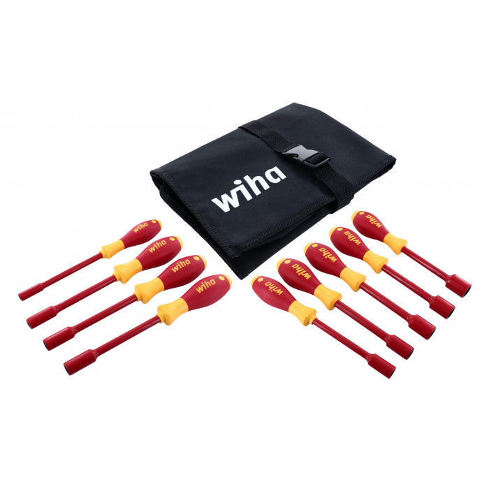 Wiha Tools 9 Piece Nut Driver Set in Roll-up Pouch from Columbia Safety