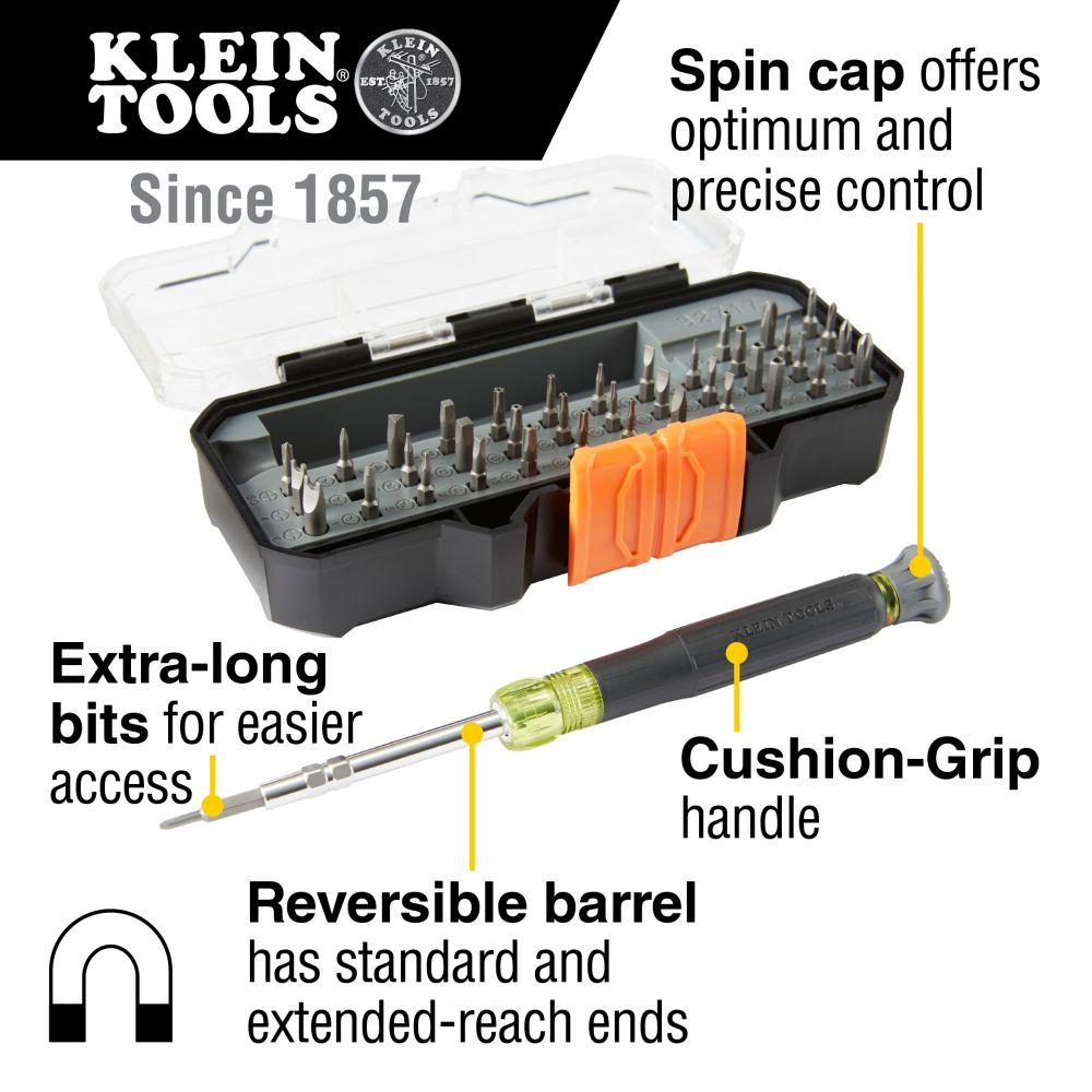 Klein Tools All-in-1 Precision Screwdriver Set with Case from Columbia Safety