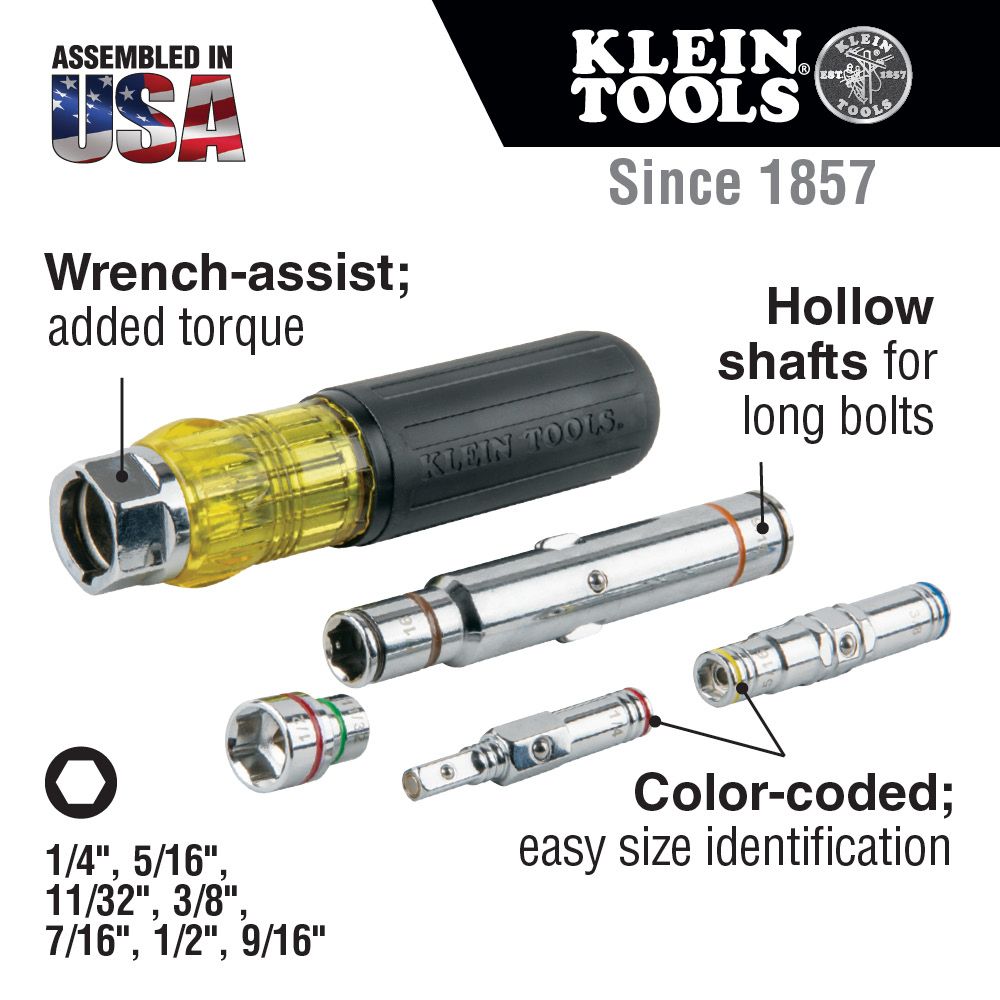 Klein Tools 32807MAG 7In1 Nut Driver