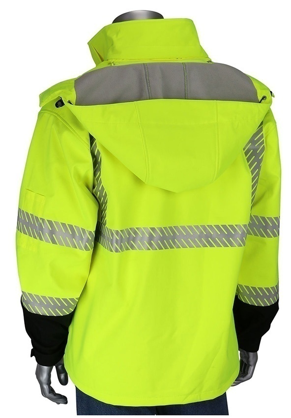PIP Class 3 Ripstop Softshell Black Bottom Jacket from Columbia Safety