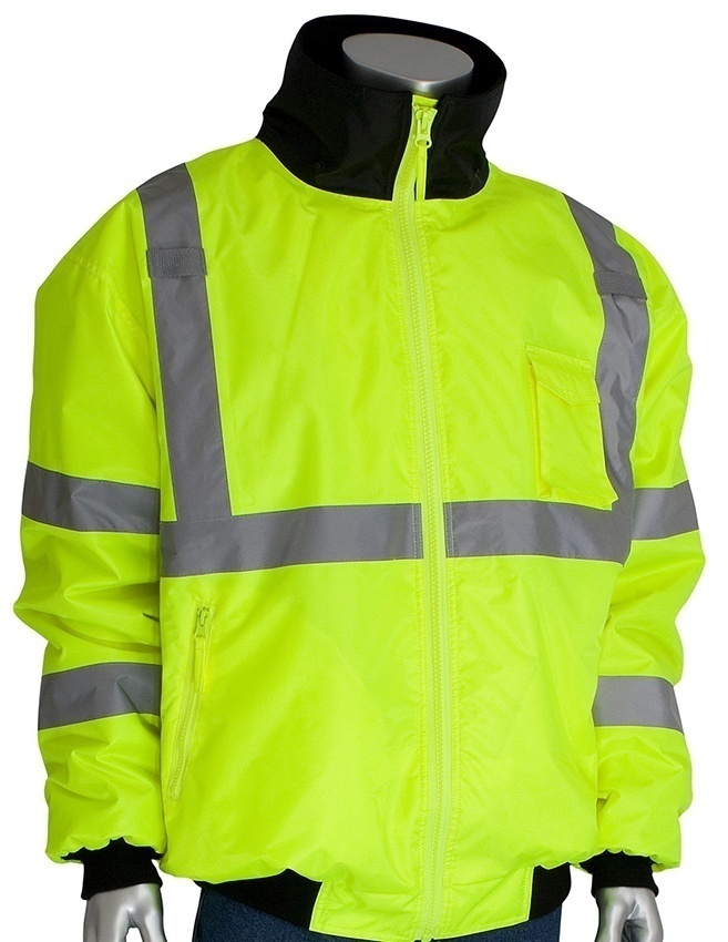 PIP ANSI Type R Class 3 Lime Bomber Jacket (General) from Columbia Safety
