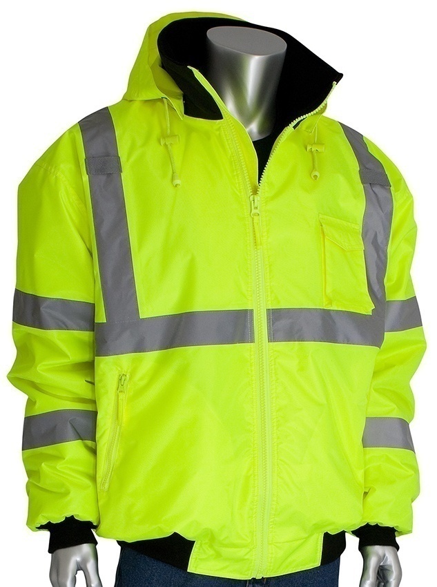 PIP ANSI Type R Class 3 Lime Bomber Jacket (General) from Columbia Safety