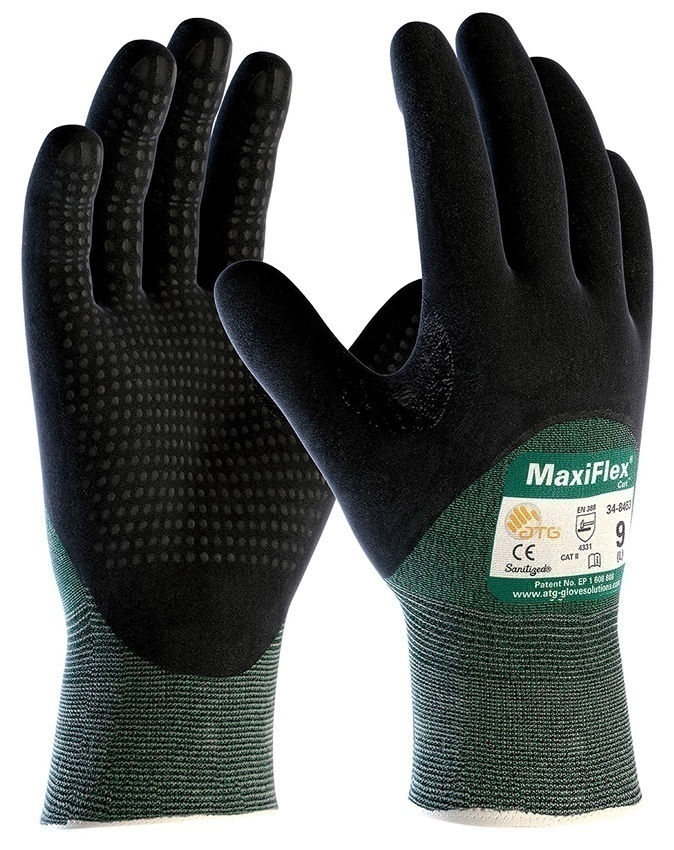 PIP MaxiFlex Cut A2 Engineered Yarn Glove with Premium Nitrile Coated MicroFoam Grip Palm, Fingers, & Knuckles (Dozen) from Columbia Safety
