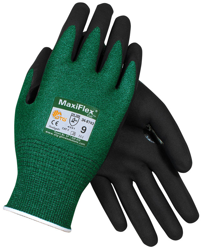 MaxiFlex Nitrile Coated A2 Cut Level Gloves from Columbia Safety