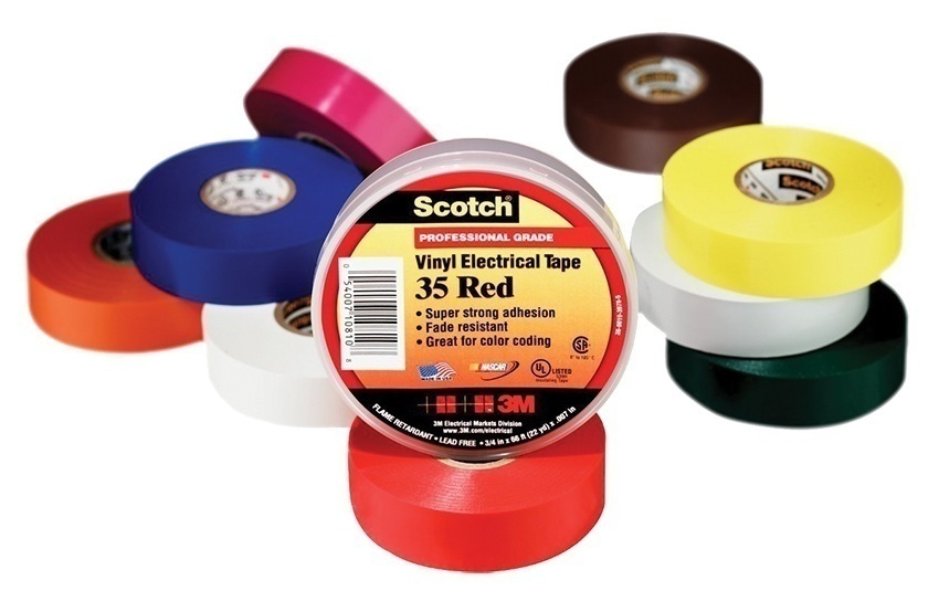 3M Scotch 35 Vinyl Color Coding Electrical Tape from Columbia Safety