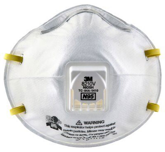 3M Particulate Respirator 8210V, N95 (Box of 10) from Columbia Safety