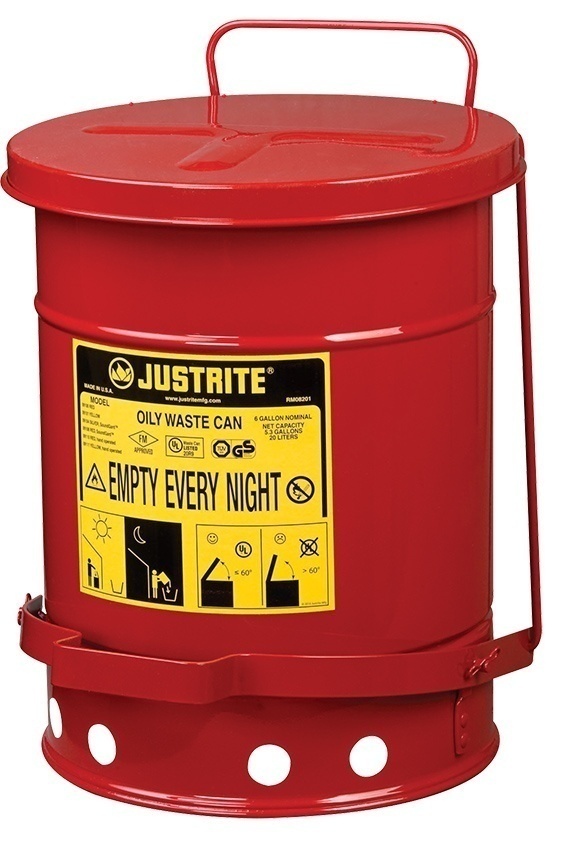 Justrite Oily Waste Can from Columbia Safety