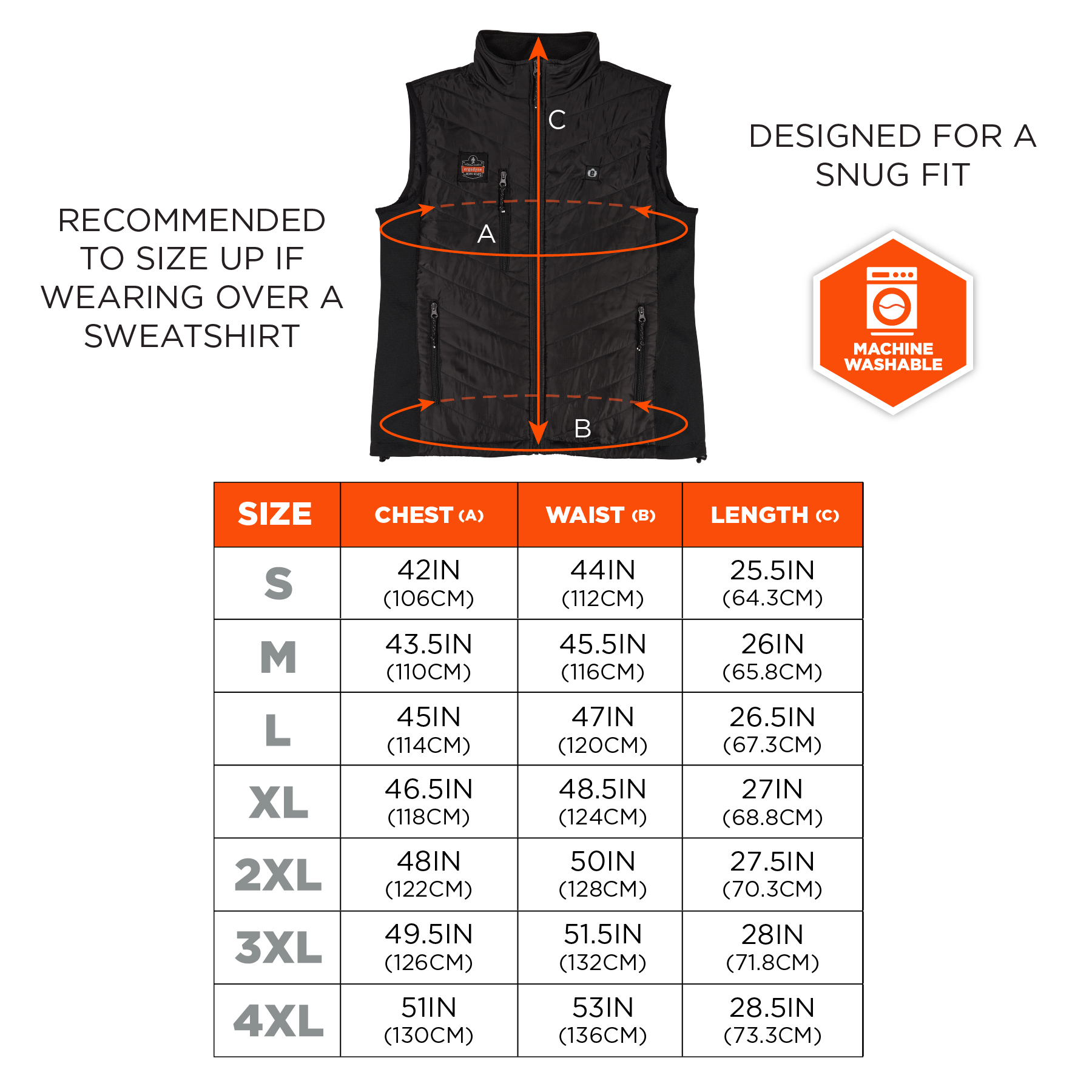 Ergodyne N-Ferno 6495 Rechargeable Heated Vest w/ Battery Power Bank - 7.2v/5000mAh from Columbia Safety