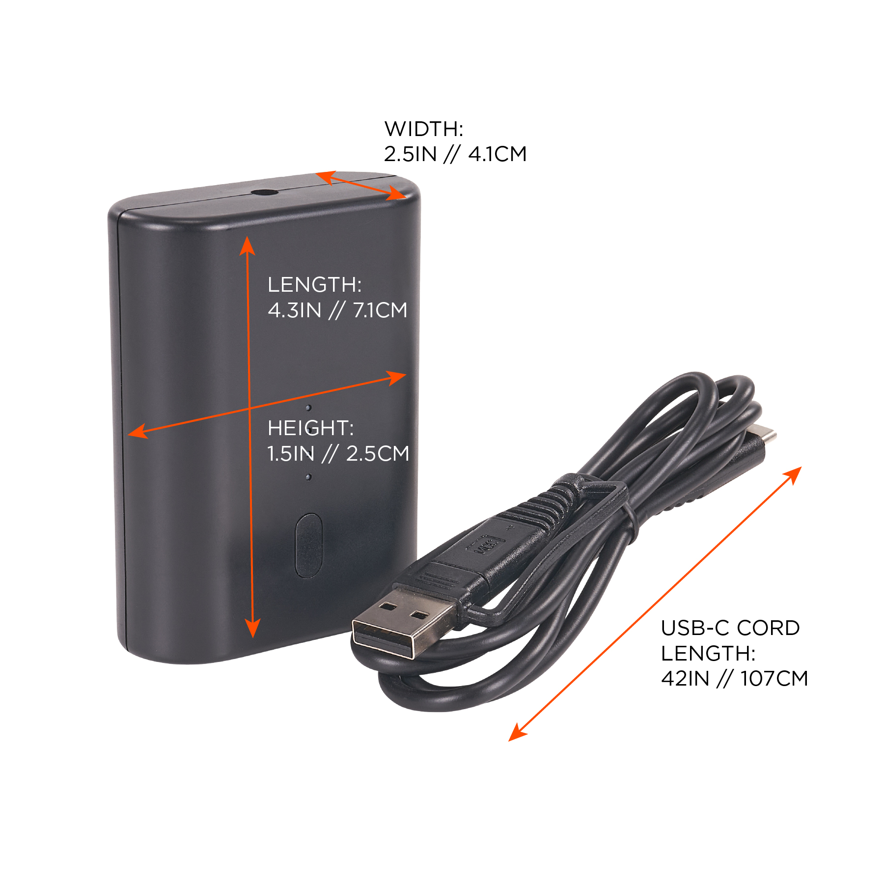 Ergodyne N-Ferno 6495B Portable Battery Power Bank w/ USB-C Cord - 7.2v/5000mAh from Columbia Safety