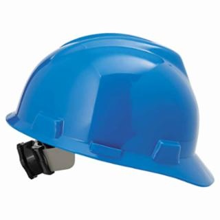 MSA V-Gard Protective Hard Cap w/Fas-Trac Ratchet Suspension-Blue from Columbia Safety