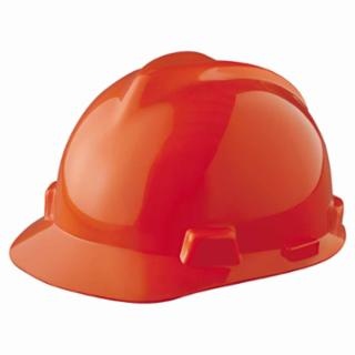 MSA V-Gard Protective Hard Cap w/Fas-Trac Ratchet Suspension-Orange from Columbia Safety