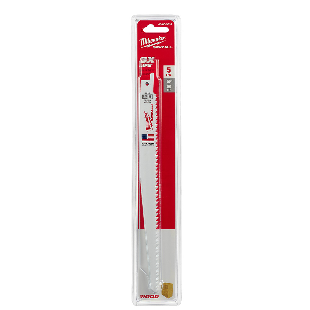 Milwaukee 6 TPI Fleam Ground Wood SAWZALL Blade (5 Pack) from Columbia Safety