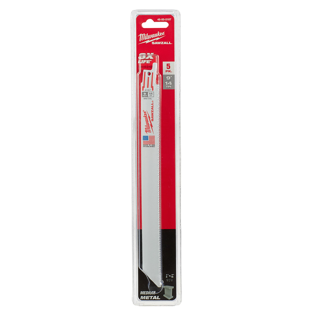 Milwaukee 14 TPI Thin Kerf Metal SAWZALL Blade (5 Pack) from Columbia Safety