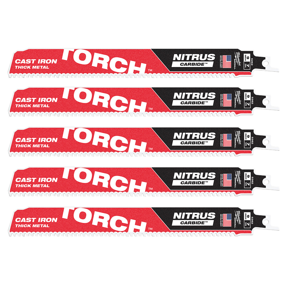 Milwaukee 7 TPI Torch Nitrus Carbide SAWZALL Blade for Cast Iron from Columbia Safety