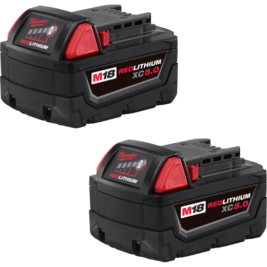 Milwaukee M18 REDLITHIUM XC 5.0 Extended Capactiy Battery (2 Pack) from Columbia Safety