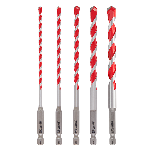 Milwaukee SHOCKWAVE Carbide Hammer Drill Bit 5 Piece Set from Columbia Safety